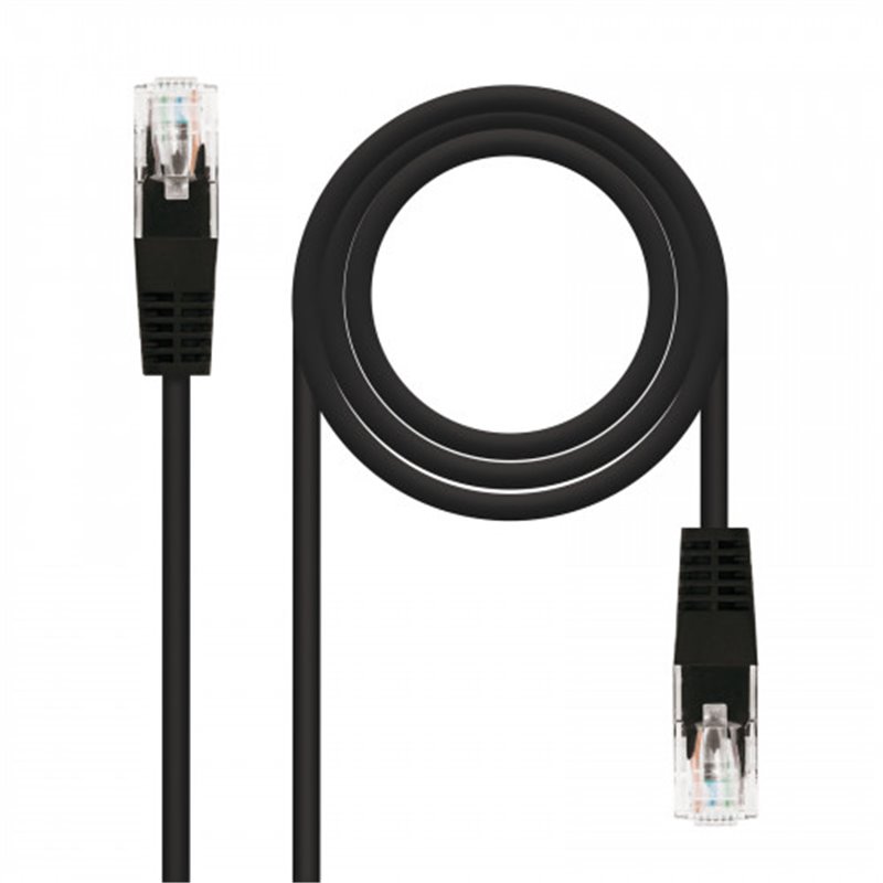 Nanocable CABLE RED LATIGUILLO RJ45 CAT.5E UTP AWG24, NEGRO, 2.0 M