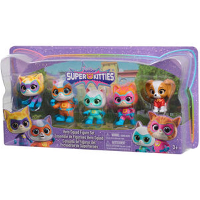 BLISTER 5 FIGURAS HERO SQUAD SUPERKITTIES 7,5CM