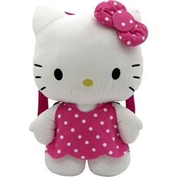 MOCHILA PELUCHE HELLO KITTY ROSA 35CM