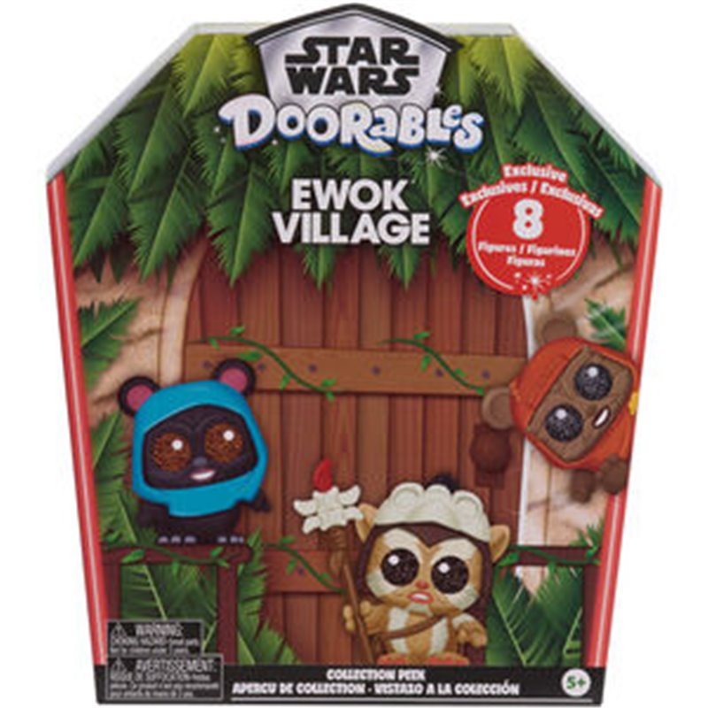 SET 8 FIGURAS EWOK COLLECTION PEEK STAR WARS DOORABLES SURTIDO