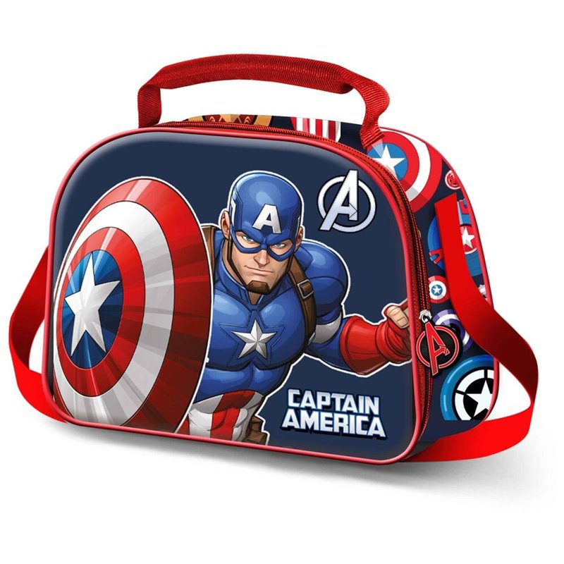 Bolsa portameriendas 3D Patriot Capitan America Marvel