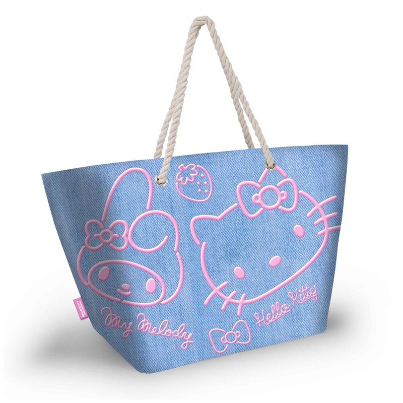 Bolsa playa Denim Hello Kitty