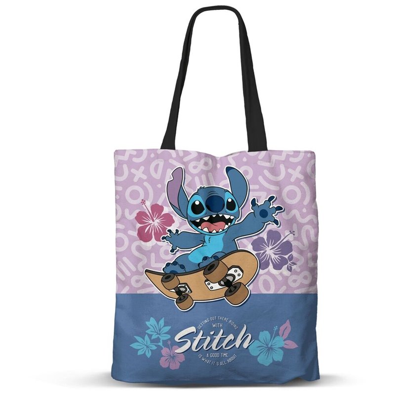 Bolsa shopping Skate Stitch Disney 40cm