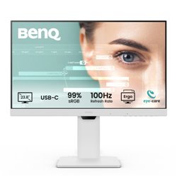 MONITOR BENQ GW2486TC 23.8” IPS 1080P, FHD, USB-C (65W),  100HZ, EYE-CARE, ERGONÓMICO, HUB USB,  99% SRGB, HDMI, DP,TÜV, BLANCO