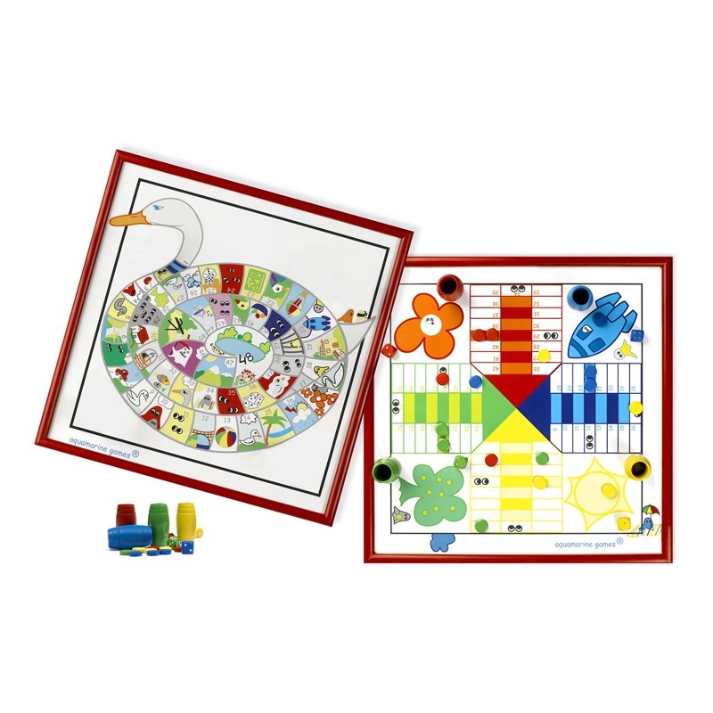 PARCHIS Y OCA ESCUELA DE JUEGOS (FICHAS INCLUIDAS)