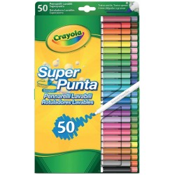 50 ROTULADORES SUPER PUNTA LAVABLES CRAYOLA