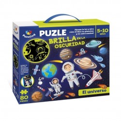 PUZZLE 80 PIEZAS UNIVERSO, BRILLA EN LA OSCURIDAD