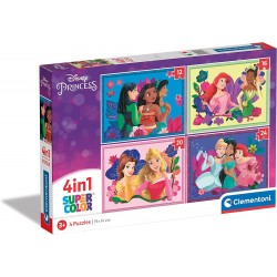 PUZZLE 4 EN 1 PRINCESAS DISNEY