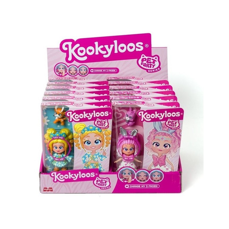 DISPLAY 12 KOOKYLOOS PET PARTY SERIE