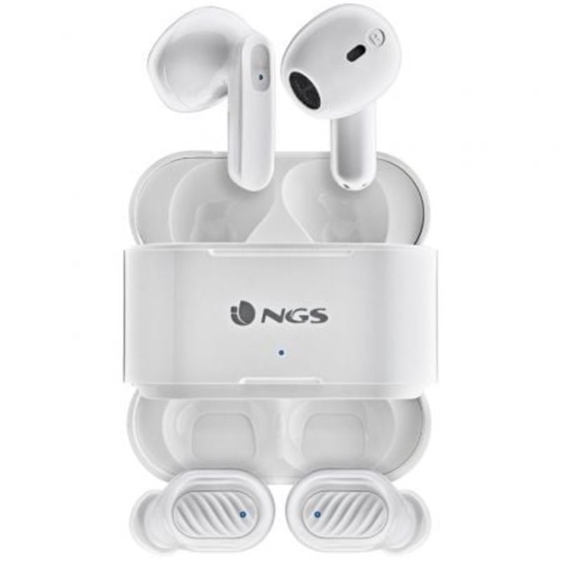 Auriculares Bluetooth NGS �rtica Duo con estuche de carga/ Autonom�a 5h/ Blancos