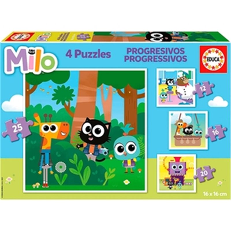 MILO PUZZLE PROGRESIVO 12-16-20-25 PIEZAS