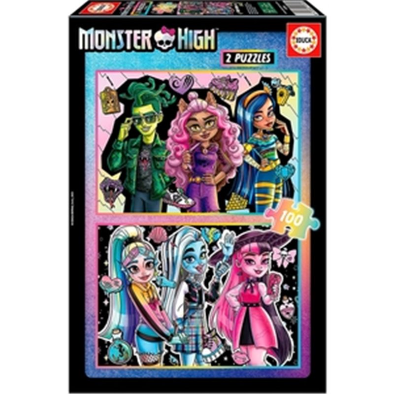 MONSTER HIGH PUZZLE DOBLE 2X100 PIEZAS