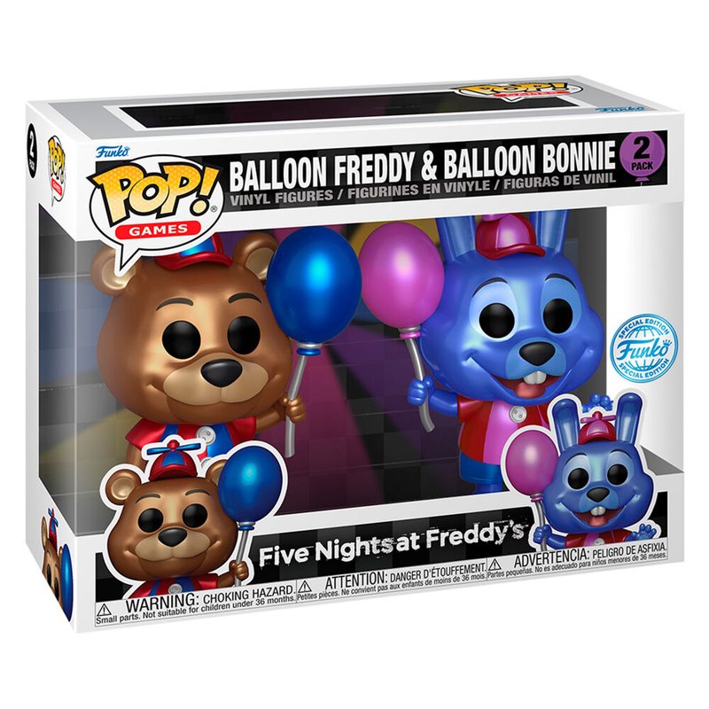 Blister 2 figuras POP Five Nights at Freddys Ballon Freddy &38 Balloon Bonnie Exclusive