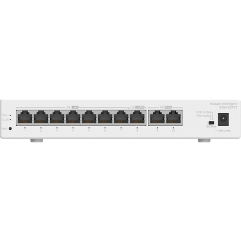 HUAWEI S380-S8P2T 2 GE WAN, 8GE, LAN ( POE, 124 W)