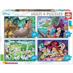 DISNEY MULTI 4 PUZZLE - 50 A 150 PZAS