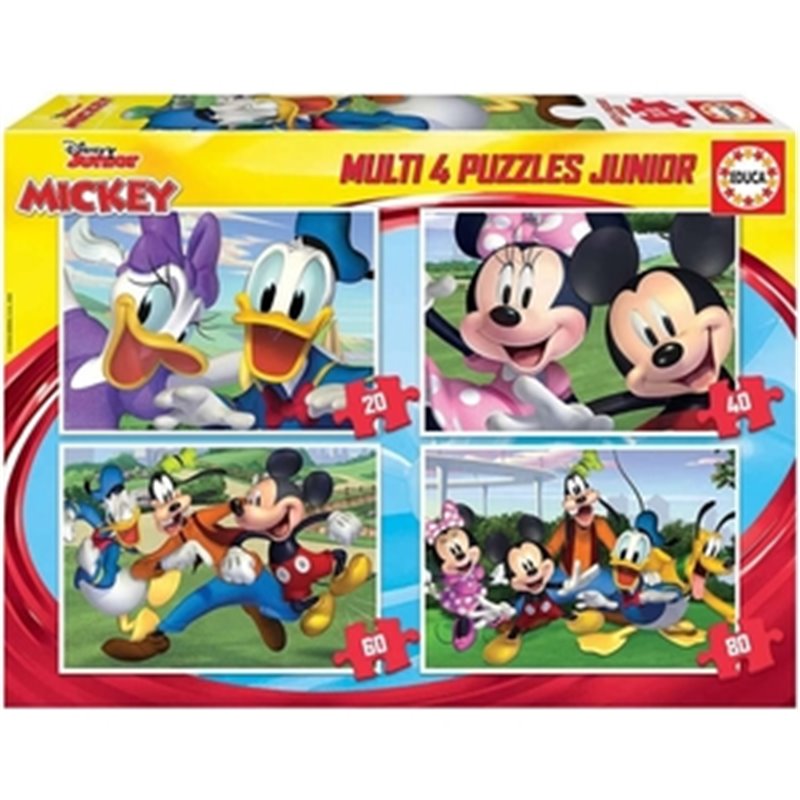 MICKEY MULTI 4 PUZZLE - 20-80 PZAS