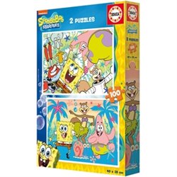 BOB ESPONJA PUZZLE DOBLE 2X100 PIEZAS