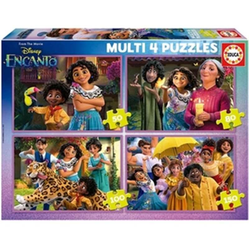 ENCANTO DISNEY MULTI 4 PUZZLE 50-80-100-150 PIEZAS