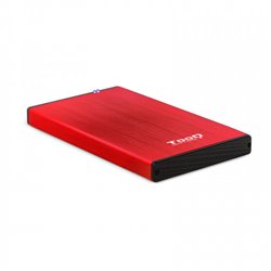 TooQ TQE-2527R caja para disco duro externo 2.5" Caja de disco duro (HDD) Negro, Rojo