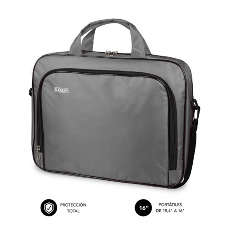 SUBBLIM Maletín Ordenador Oxford Laptop Bag 15,4-16" Grey