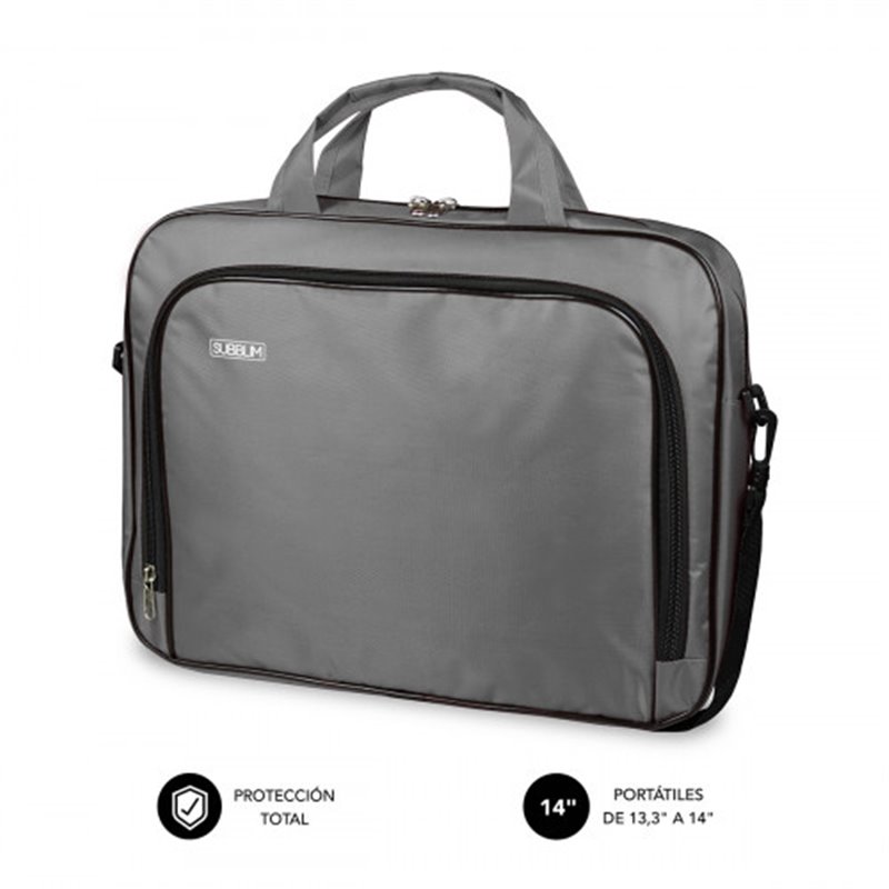 SUBBLIM Maletín Ordenador Oxford Laptop Bag 13,3"-14" Grey