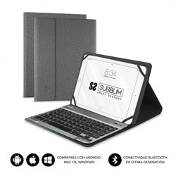 SUBBLIM Funda con Teclado KEYTAB PRO BLUETOOTH 10,1" Grey