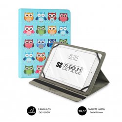 SUBBLIM Funda Tablet Universal TRENDY CASE OWLS 10.1"