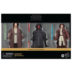 Blister 3 figuras Qui-Go Jinn Darth Maul Obi-Wan Kenobi La Amenaza Fantasma Star Wars 15cm