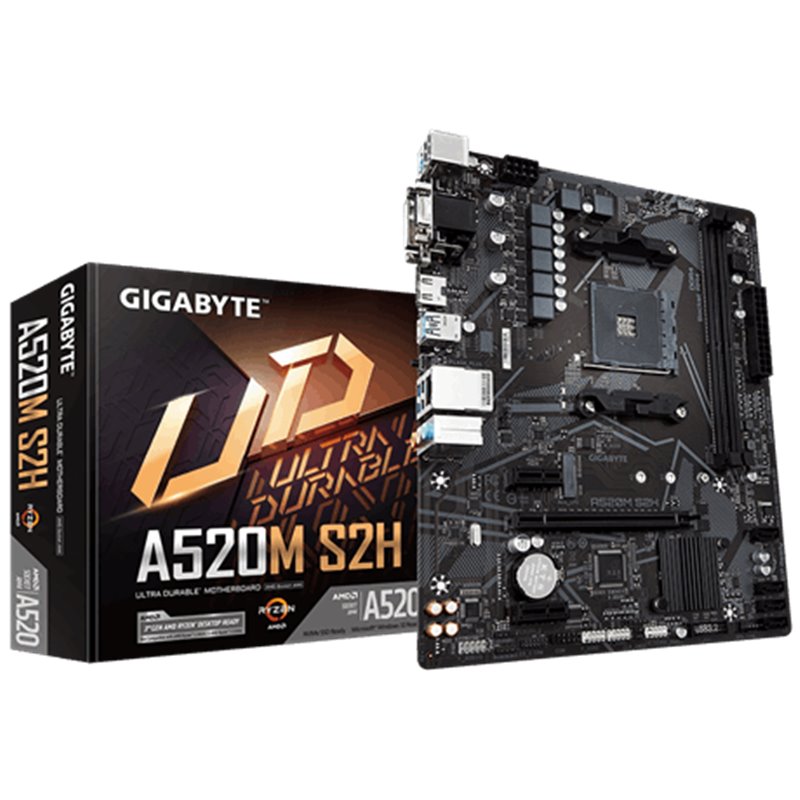 Gigabyte A520M S2H placa base Zócalo AM4 Micro ATX