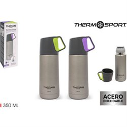 TERMO INOX MATE 350ML CON TAZA THERMOSPORT