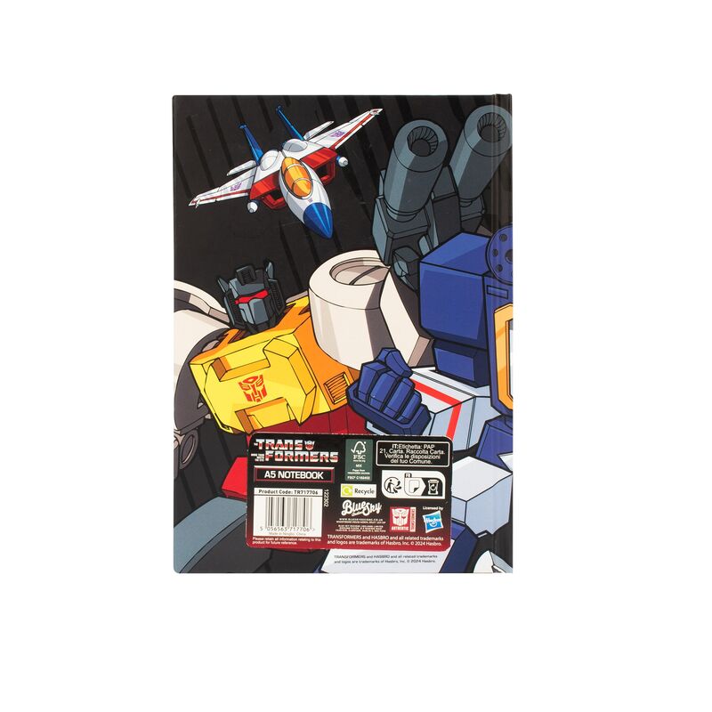 Cuaderno - Tapa dura Transformers A5 (120 páginas)