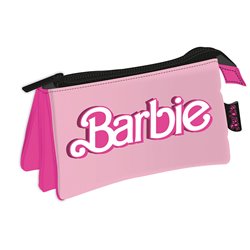 Estuche portatodo Barbie rosa (3 compartimentos) 21 x 11 cm