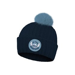 Gorro con pompón silueta Stitch azul Talla única (56-58 cm)