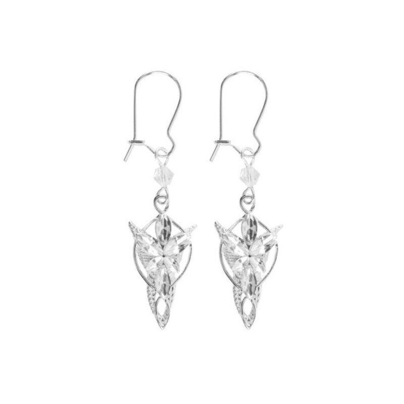 Pendientes Evenstar latón y pedrería. 3.5 cm