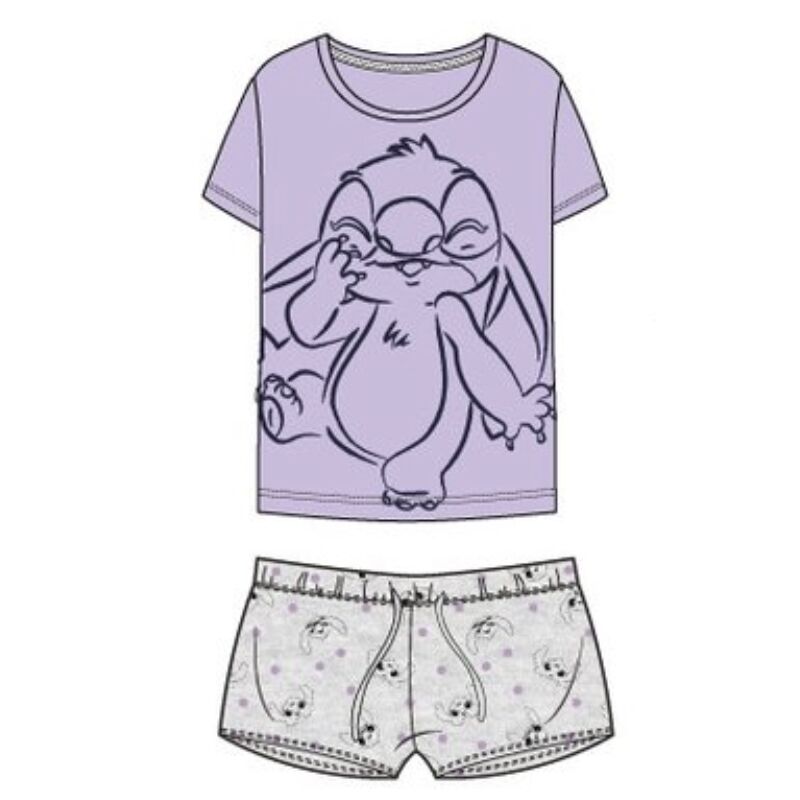 Pijama Stitch morado Talla M