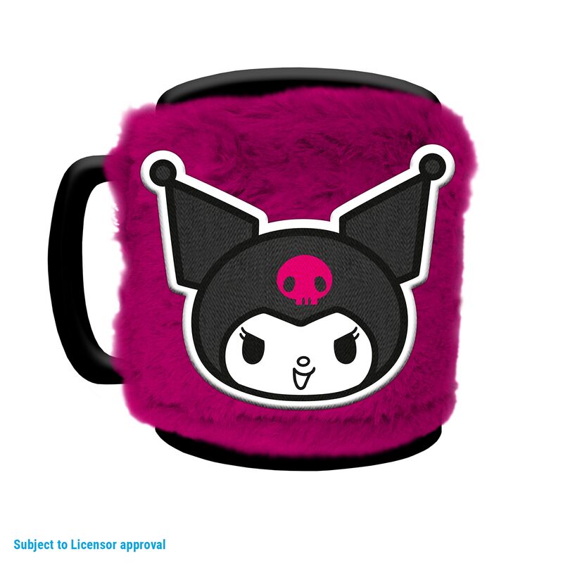 Taza con funda de peluche Kuromi 440 ml