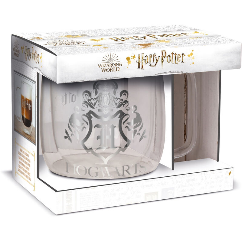 Taza de Cristal Doble Pared Harry Potter