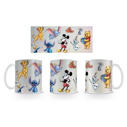 Taza Mix Personajes Disney blanca 315 ml