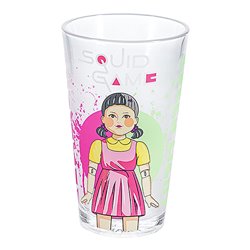 Vaso con cambio de color muñeca Young-hee (Juego del Calamar) 400 ml