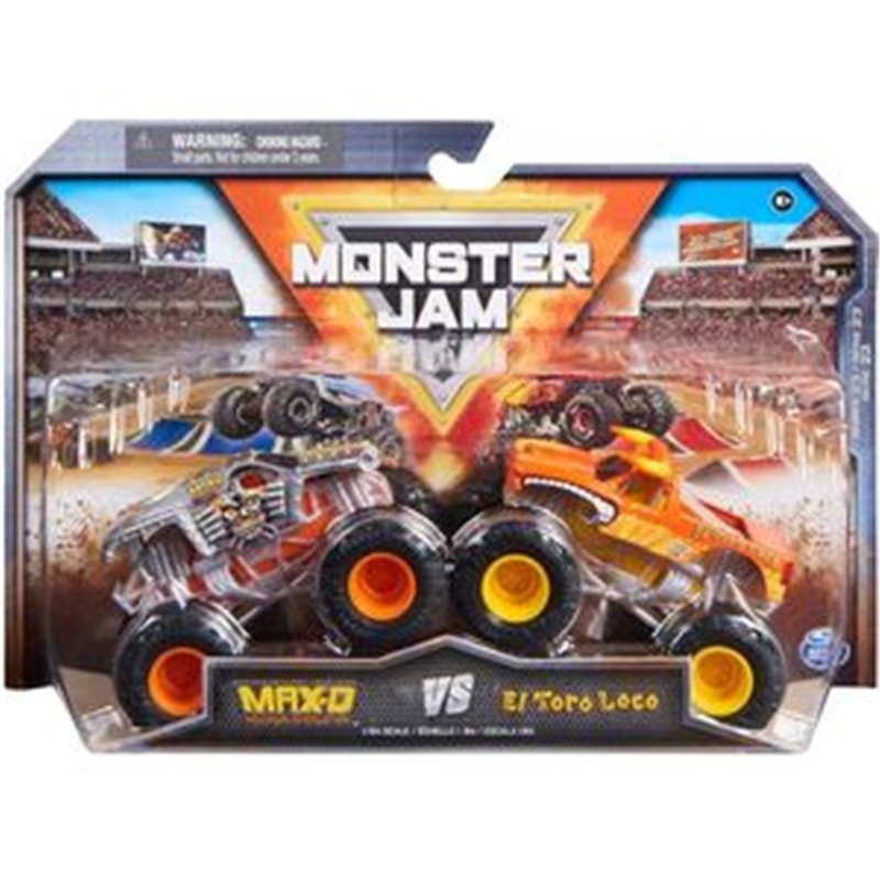 BLISTER 2 COCHES MAX D EL TORO LOCO MONSTER JAM