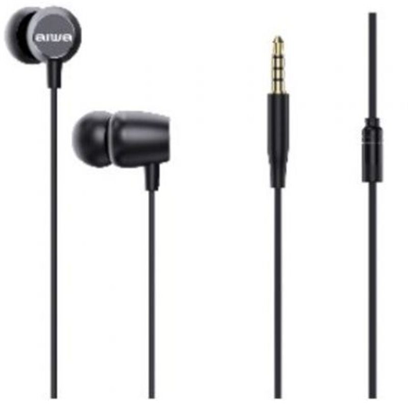 Auriculares Intrauditivos Aiwa ESTM-20BK/ con Micr�fono/ Jack 3.5/ Negros