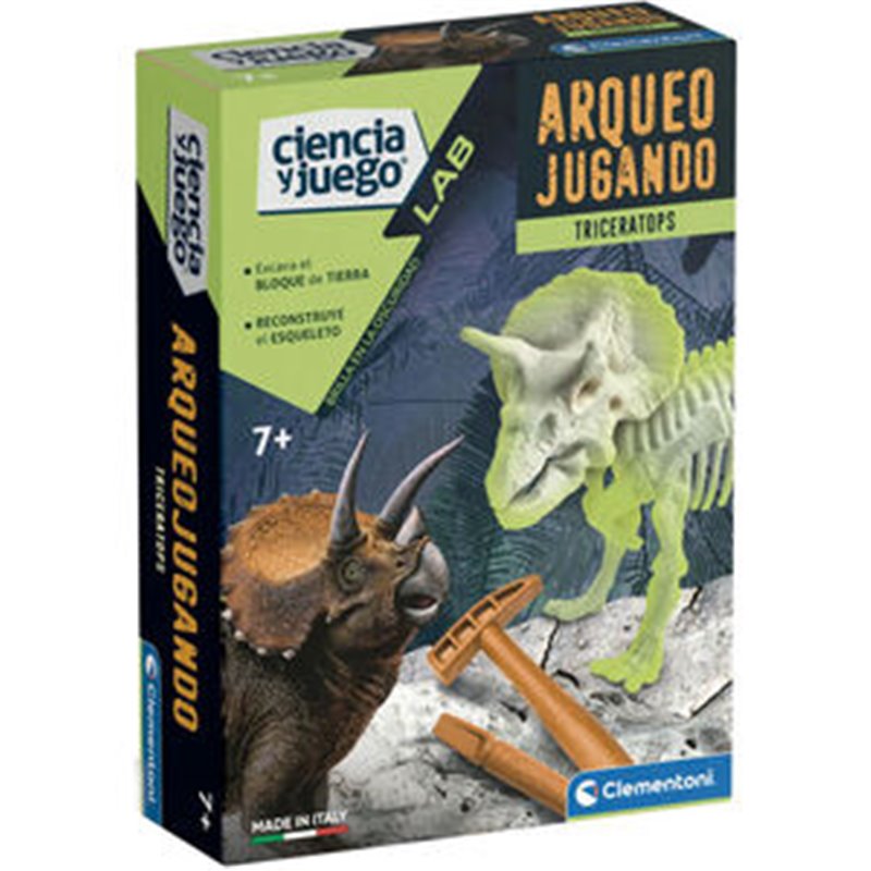 JUEGO ARQUEOJUGANDO TRICERATOPS FOSFORESCENTE