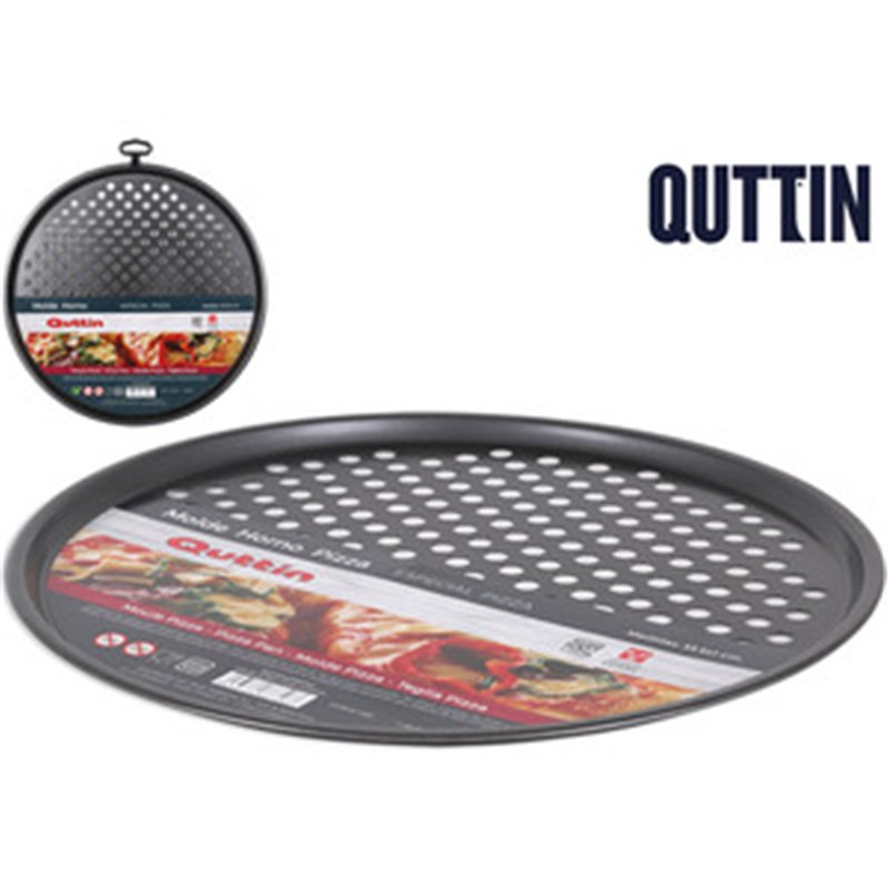 MOLDE HORNO PIZZA 33,5X1CM DARK GRE QUTTIN