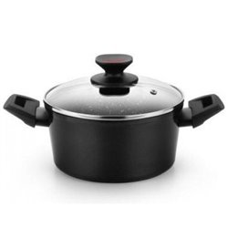 CACEROLA ALTA MONIX TIT�N ROCK M810320 - �20CM - ESPESOR BASE 4MM - ALUMINIO FORJADO - TITANIO REFORZADO - FULL INDUCTION