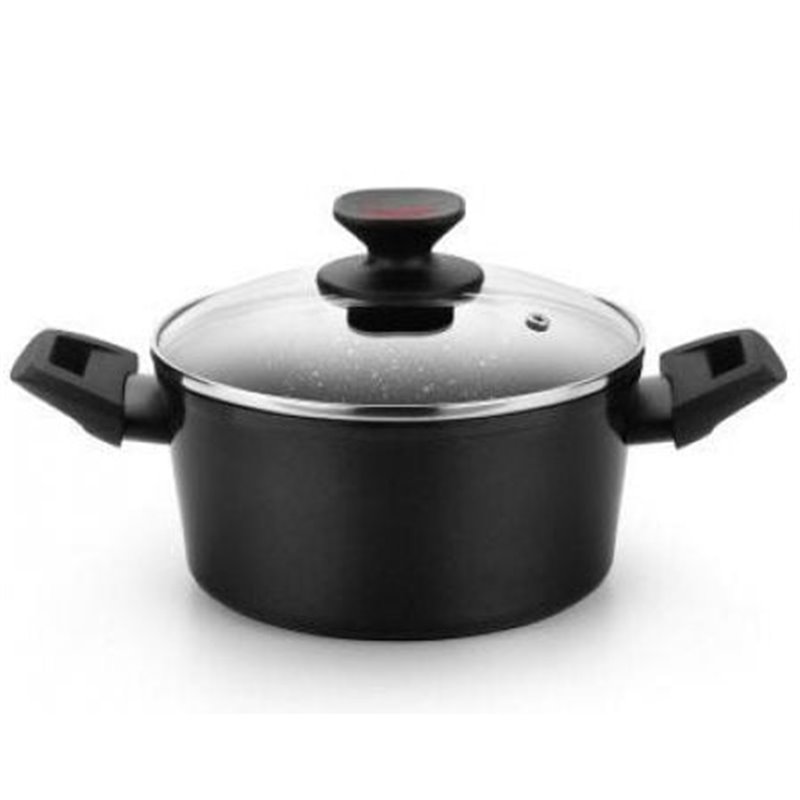 CACEROLA ALTA MONIX TIT�N ROCK M810320 - �20CM - ESPESOR BASE 4MM - ALUMINIO FORJADO - TITANIO REFORZADO - FULL INDUCTION