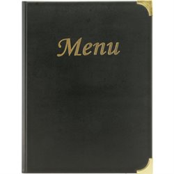 -40- PORTA MENUS NEGRO BASIC A4 31.5X24X1CM