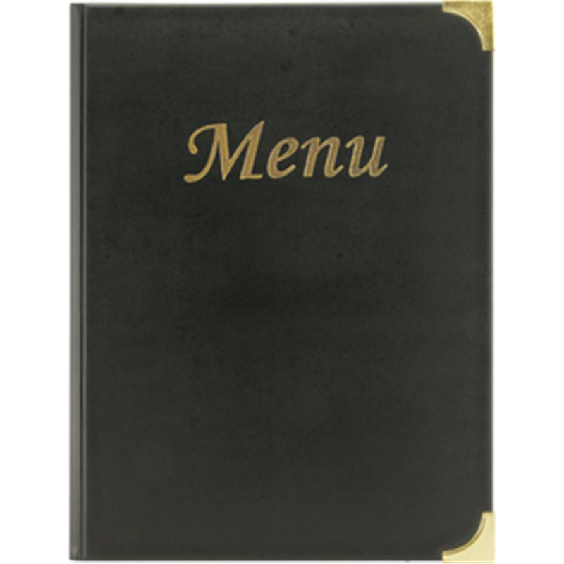 -40- PORTA MENUS NEGRO BASIC A4 31.5X24X1CM