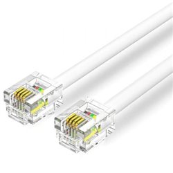 Cable de Tel�fono RJ11 6P4C Vention IQBWH/ 2m/ Blanco