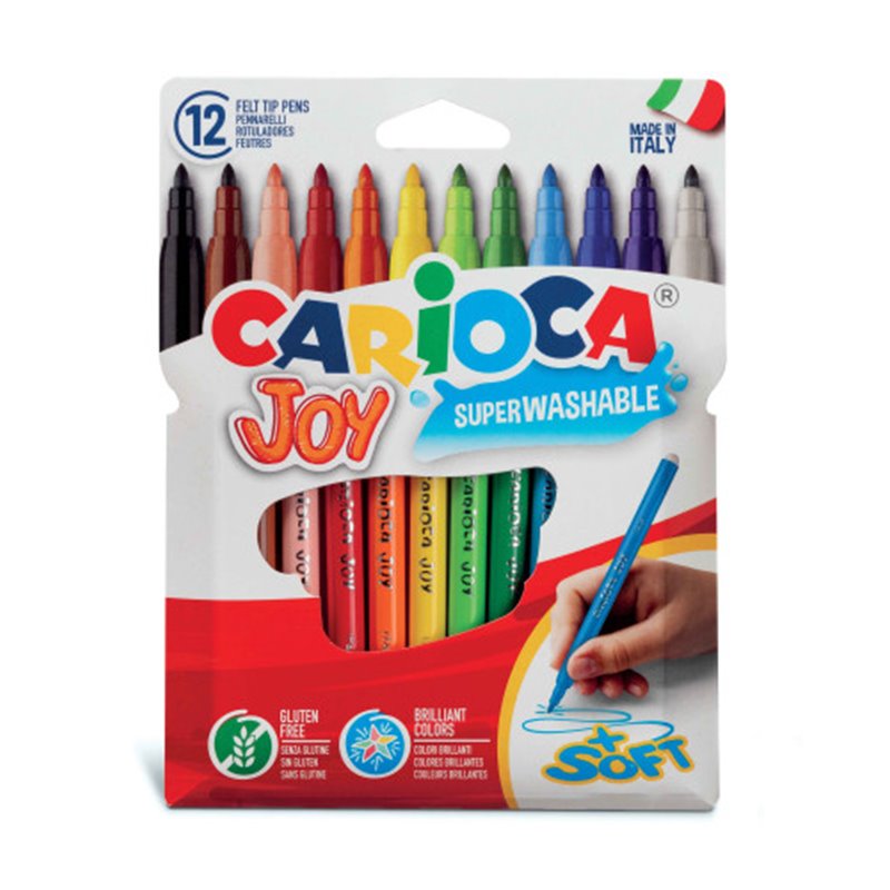 ESTUCHE 12 ROTULADORES JOY BOLSA CARTÓN CARIOCA 40531