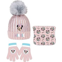 CONJUNTO GORRO GUANTES BRAGA CUELLO MINNIE DISNEY